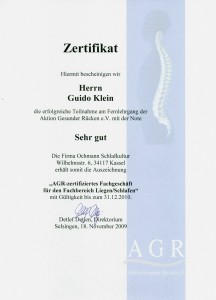 AGR Zertifikat