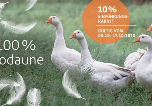 100 % Biodaune - unsere neuen Daunendecken